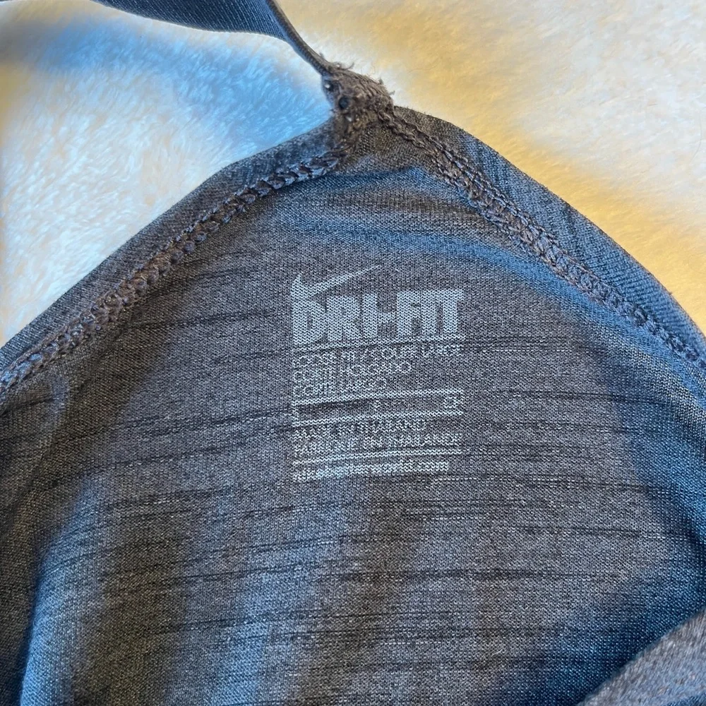 Nike Women's Heather Charcoal Racerback Tank Top